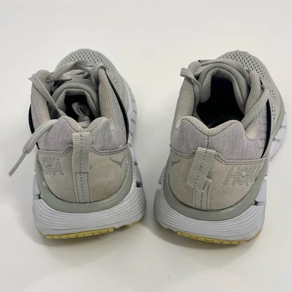 HOKA Gaviota 2 Road Running Athletic Shoes Gray and Yellow Sneakers Womens 7.5