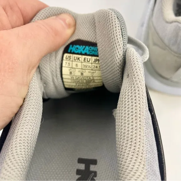 HOKA Gaviota 2 Road Running Athletic Shoes Gray and Yellow Sneakers Womens 7.5