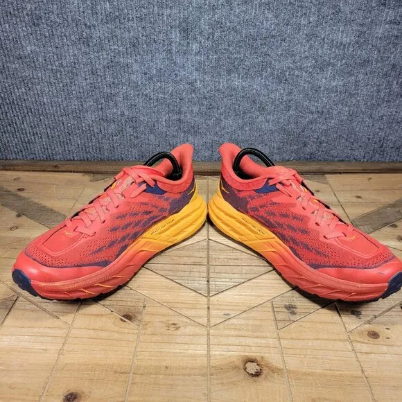 Hoka One One Speedgoat 5 Running Shoes Sneakers 1123157 FRYL Red Men’s Size 10D