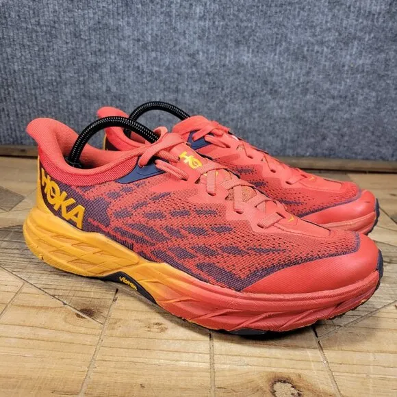 Hoka One One Speedgoat 5 Running Shoes Sneakers 1123157 FRYL Red Men’s Size 10D