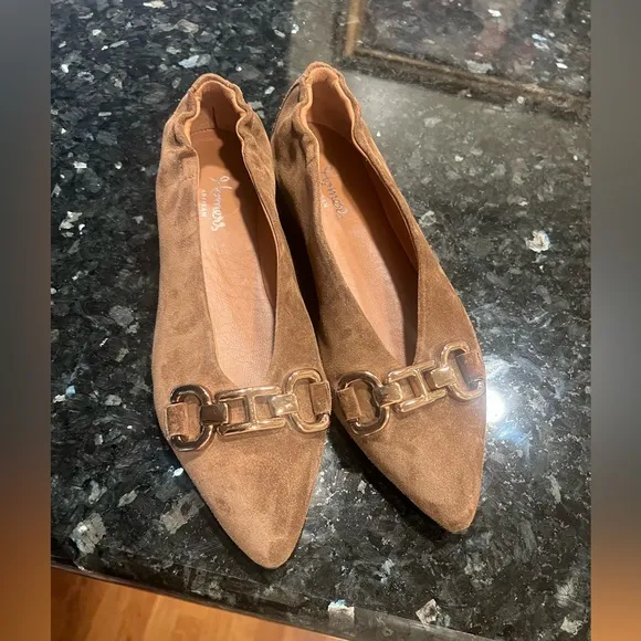 Homer’s ladies suede ballet flex excellent condition US 7 1/2 euro 38 NWOT