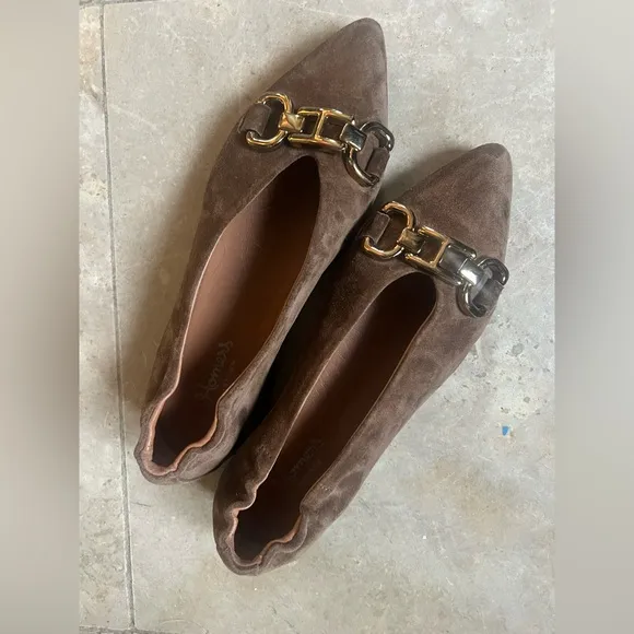 Homer’s ladies suede ballet flex excellent condition US 7 1/2 euro 38 NWOT
