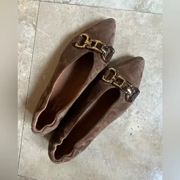 Homer’s ladies suede ballet flex excellent condition US 7 1/2 euro 38 NWOT
