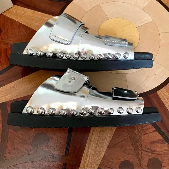 HOST PICK 3/26 ! 🎉GENTLE SOULS !🌺SUPER TRENDING🌺 SILVER SLIDES 🌺 SO COMFY🌺