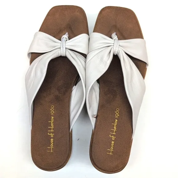 House of Harlow 1960 ivory glamming chunky Y2K sandals Size 9 EUC