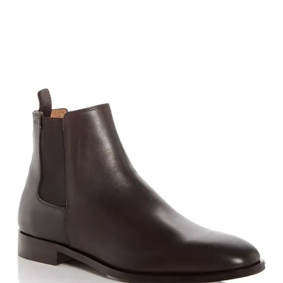 Hugo Boss Men's Lisbon Dark Brown Leather Chelsea Boots - 11.5(UK 10.5) - NIB