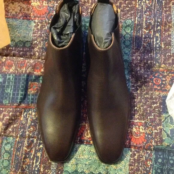 Hugo Boss Men's Lisbon Dark Brown Leather Chelsea Boots - 11.5(UK 10.5) - NIB
