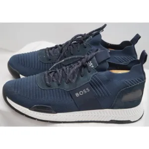 HUGO BOSS TITANIUM RUNN KNSTA $199 Men’s Size 9 NAVY BLUE AUTHENTIC 50470596