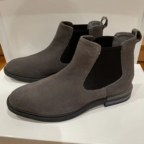 Hush Puppies Davis Chelsea Ankle Boots Mens Size 11 Gray Suede NEW WITHOUT BOX