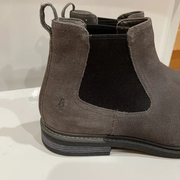 Hush Puppies Davis Chelsea Ankle Boots Mens Size 11 Gray Suede NEW WITHOUT BOX