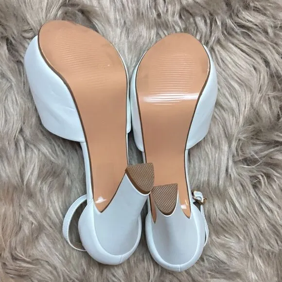 IDIFU Jana Platform Chunky High Heels Peep Toe Ankle Strap Wedding Bridal Party