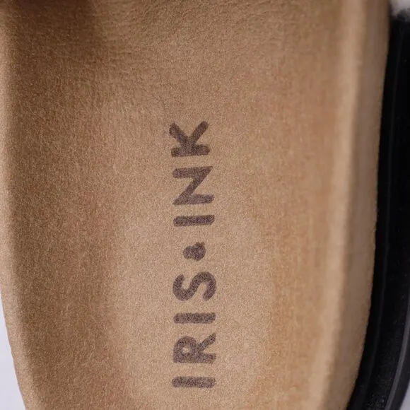 Iris &amp; Ink Poppy Faux Shearling Slides In White Wool