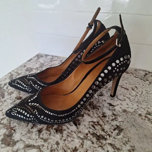 Isabel Marant Studded Black Heels suede Flats  size 39