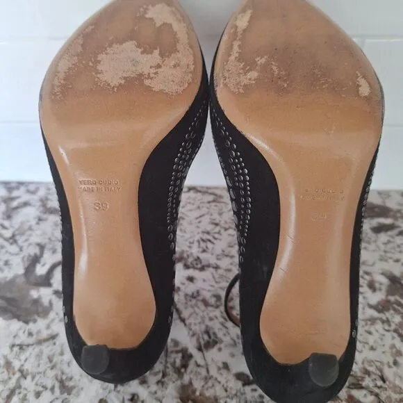 Isabel Marant Studded Black Heels suede Flats  size 39