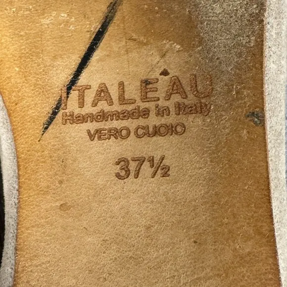Italeau Mara Taupe Suede Flexlite Ballet Flats Size EU 37.5 / US 7