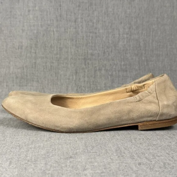 Italeau Mara Taupe Suede Flexlite Ballet Flats Size EU 37.5 / US 7
