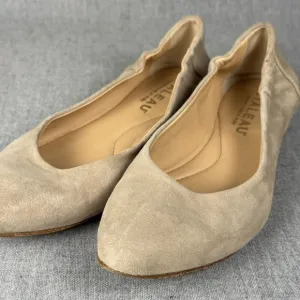 Italeau Mara Taupe Suede Flexlite Ballet Flats Size EU 37.5 / US 7