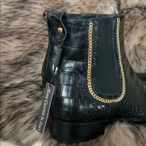 Italian Croc Chelsea Boots