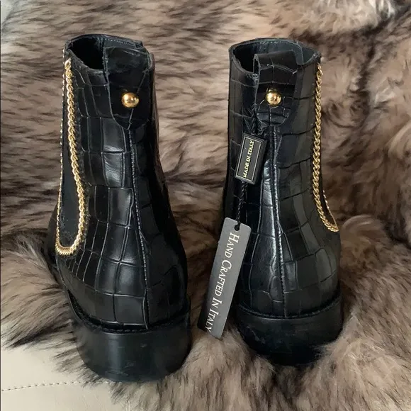 Italian Croc Chelsea Boots