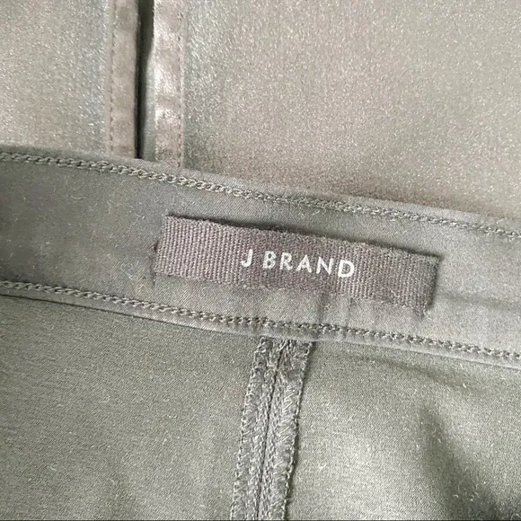 J Brand Metallic Black Faux Leather Pencil Skirt