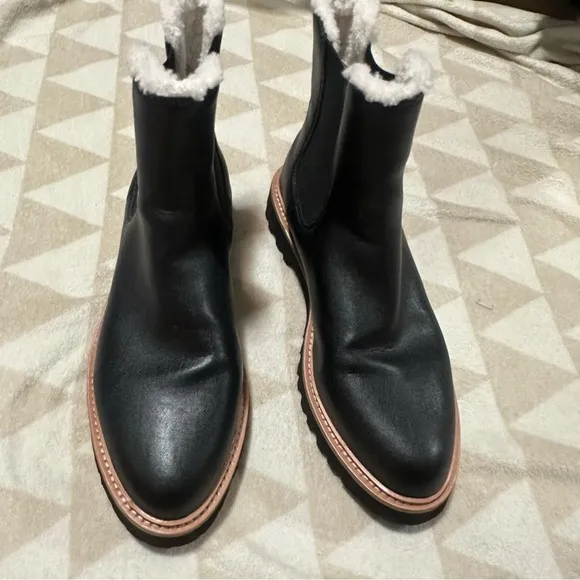 J crew black Lug-sole Chelsea boots