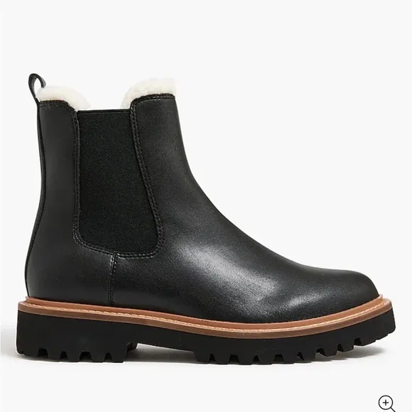 J crew black Lug-sole Chelsea boots