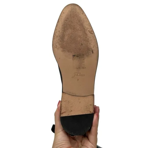 J. Crew Chelsea boots size 7 Black Leather Pointed Heel Chelsea Tall Ankle AB131