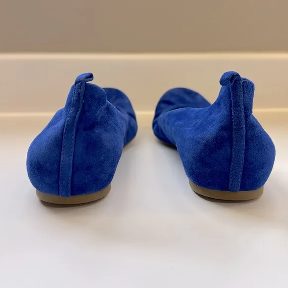 J. Crew Factory Anya Suede Ballet Flats | Deep Cove blue | size 10 | EUC