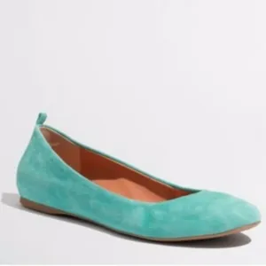 J. Crew Factory Anya Suede Leather Ballet Flats Sz 9