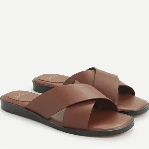 J. Crew Gretchen Cross Strap Leather Sandals
