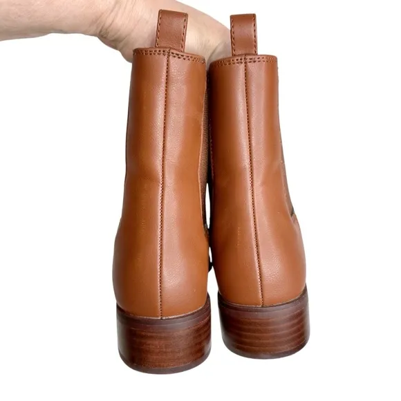 J Crew Leather Chelsea Boots Saddle Brown SZ 7.5