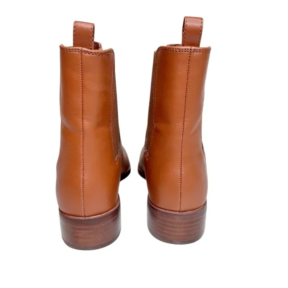 J Crew Leather Chelsea Boots Saddle Brown SZ 7.5