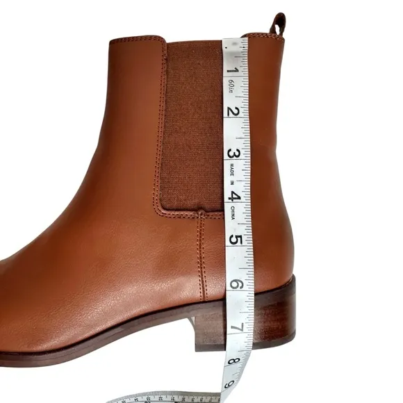 J Crew Leather Chelsea Boots Saddle Brown SZ 7.5