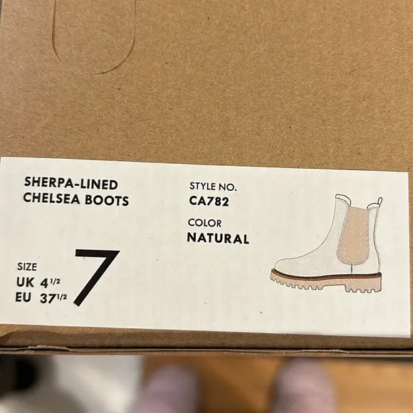 J. Crew Lug-sole Chelsea boots in natural size 7