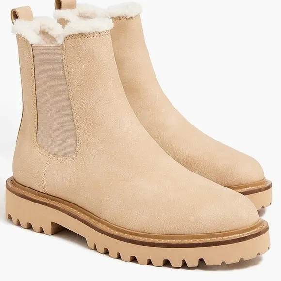 J. Crew Lug-sole Chelsea boots in natural size 7
