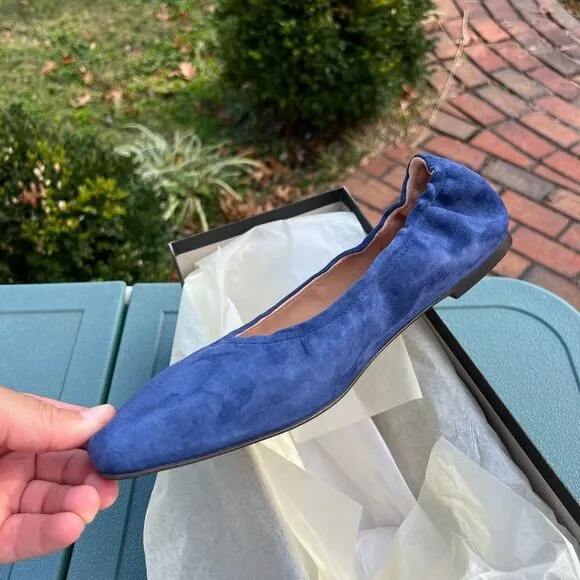 J Crew Anya Suede Scrunchie Ballet Flats NIB