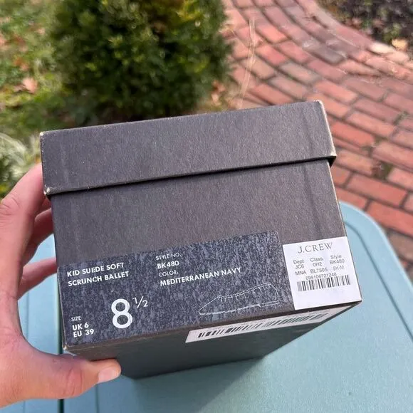 J Crew Anya Suede Scrunchie Ballet Flats NIB