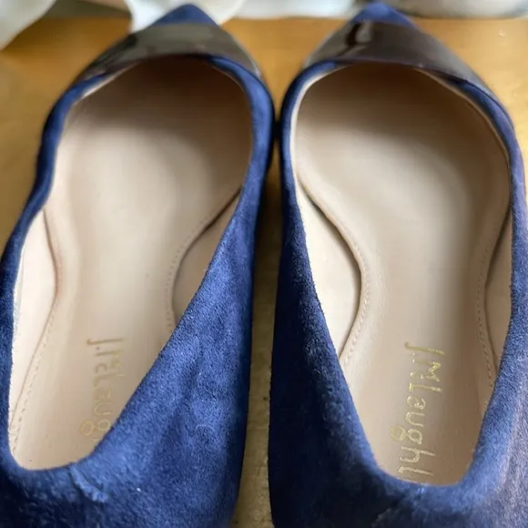 J. McLaughlin Mallory Flats in Navy Suede