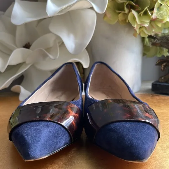 J. McLaughlin Mallory Flats in Navy Suede