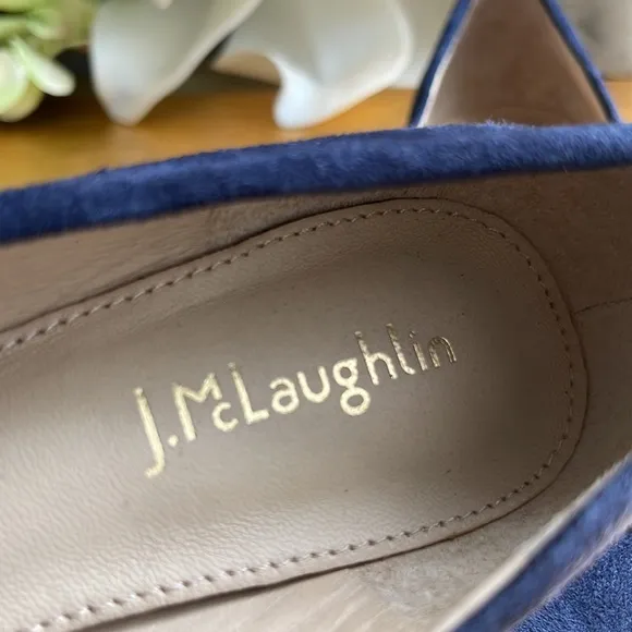J. McLaughlin Mallory Flats in Navy Suede