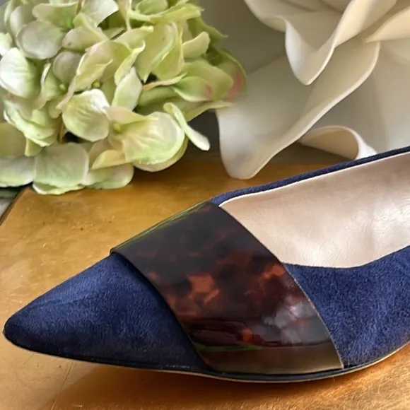 J. McLaughlin Mallory Flats in Navy Suede