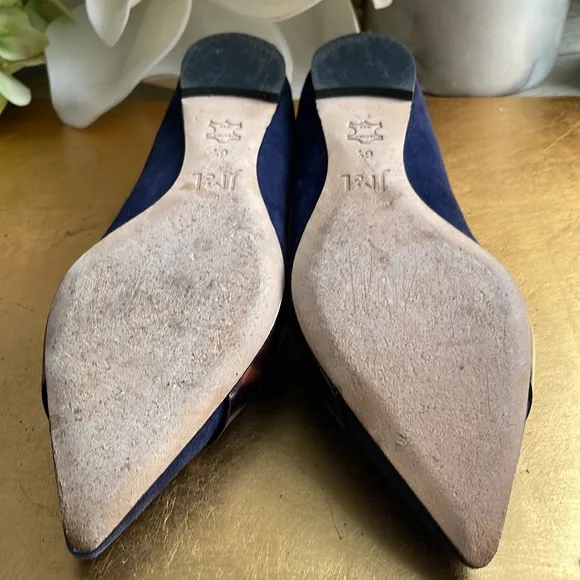 J. McLaughlin Mallory Flats in Navy Suede