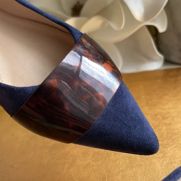 J. McLaughlin Mallory Flats in Navy Suede