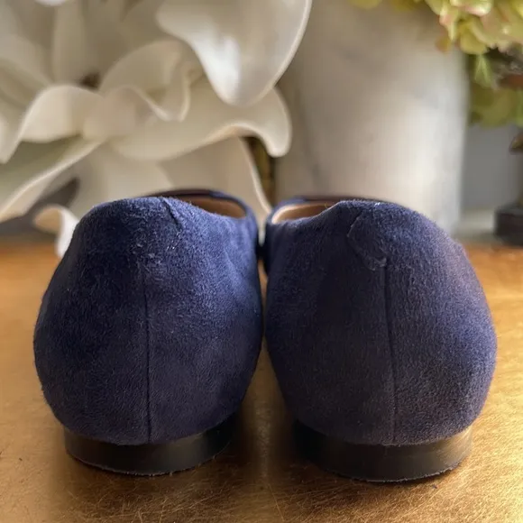 J. McLaughlin Mallory Flats in Navy Suede