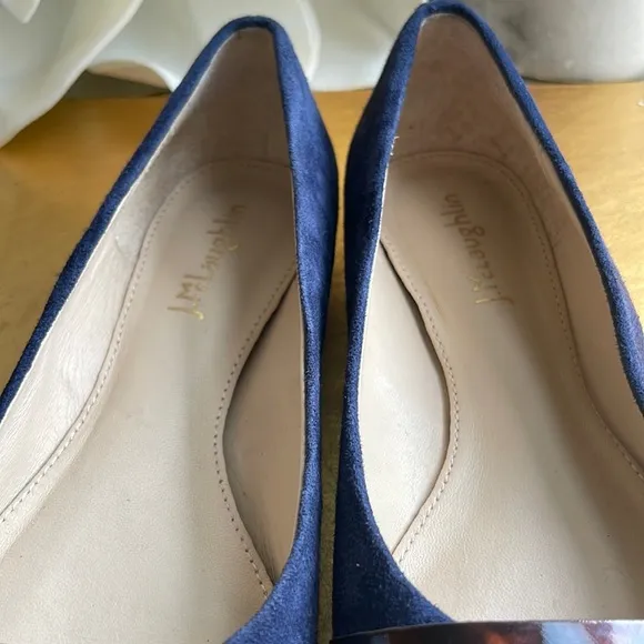 J. McLaughlin Mallory Flats in Navy Suede