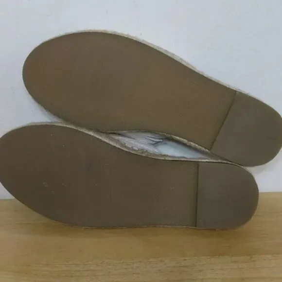 J. Mclaughlin Pebbled Leather Slide Tropical Espadrille Sandals Shoes