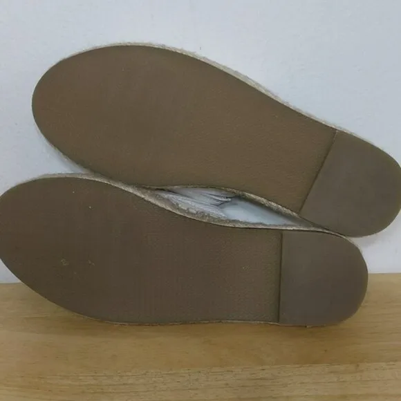 J. Mclaughlin Pebbled Leather Slide Tropical Espadrille Sandals Shoes