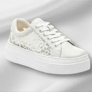 J SLIDES White Lace ANALEE Comfy Wedding Sneakers Size 10 New