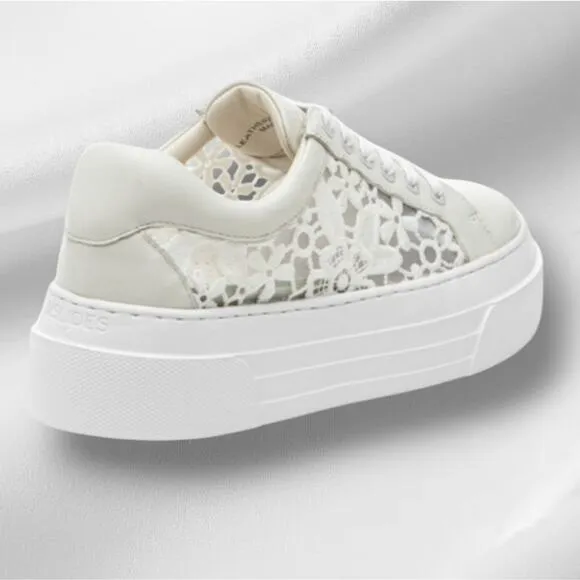 J SLIDES White Lace ANALEE Comfy Wedding Sneakers Size 10 New