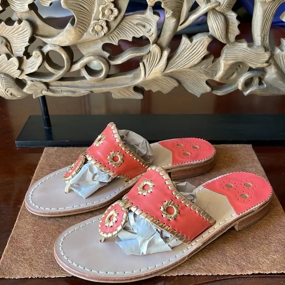 “JACK ROGERS 1960”“NAVAJO” LEATHER SANDALS SIZE 7M EUC 🗣️Marked Down